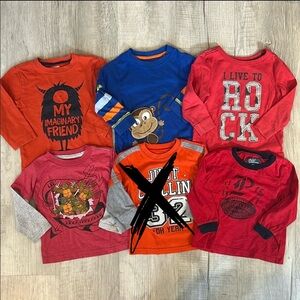 Baby Boy’s Bundle of 5 Long Sleeve Shirts Sz 18 Months